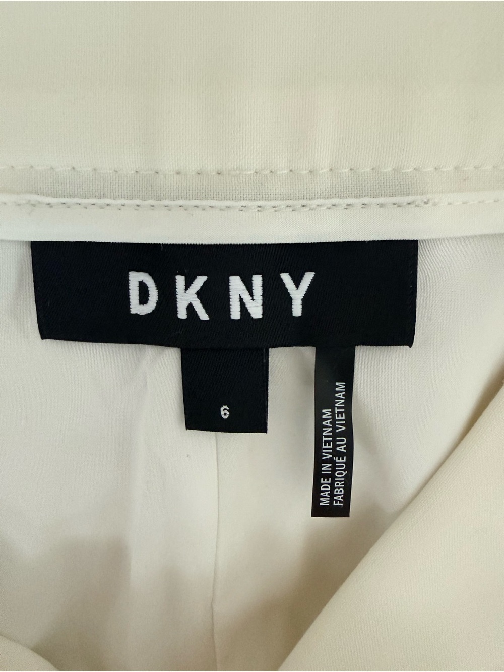 DKNY Cream Belted Ankle Pants | Fully Lined Trousers | Neutral | Classic - Picture 4 of 14
